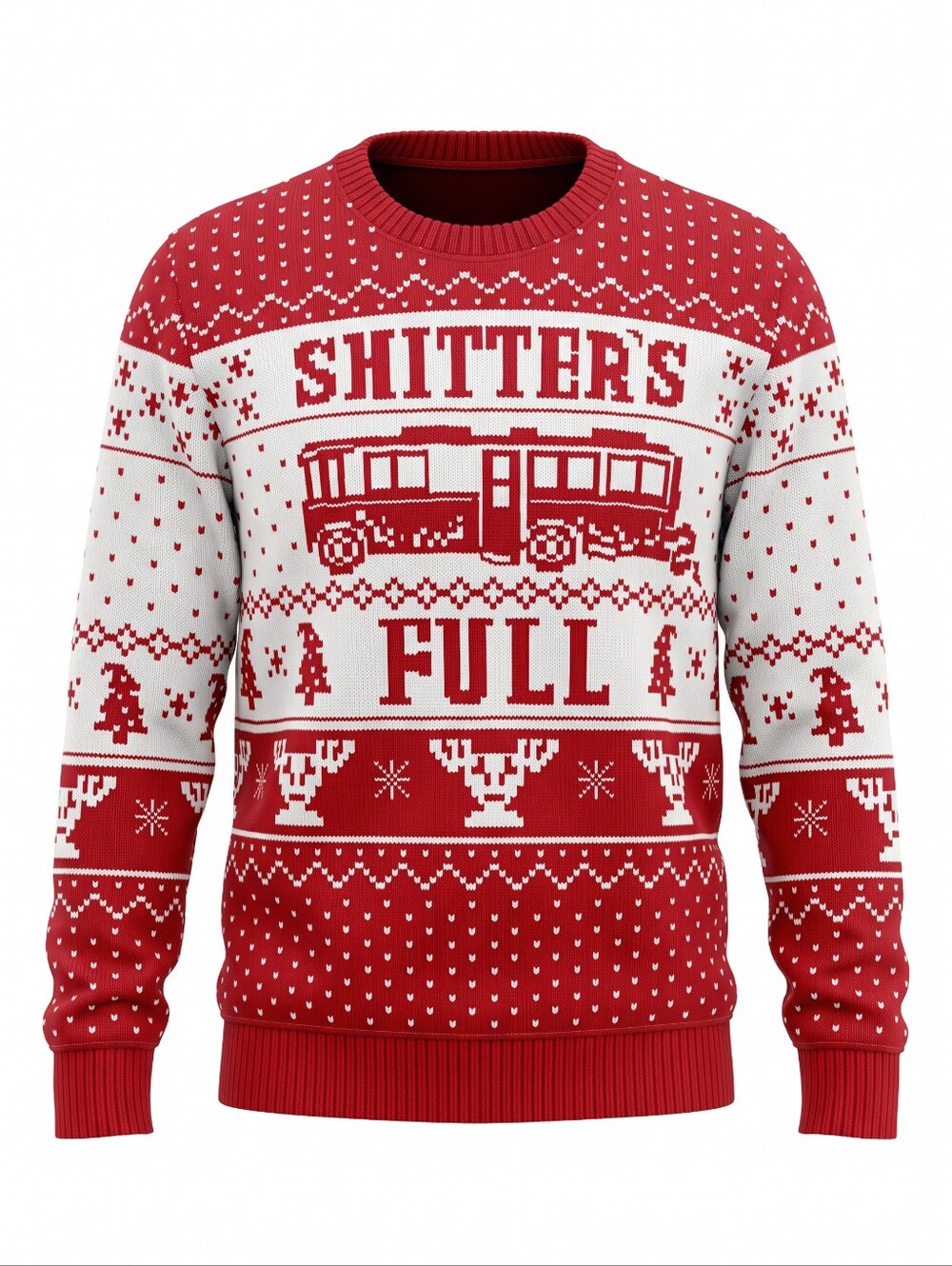 National Lampoon Christmas Vacation Red Graphic Crewneck Sweater Christmas XL